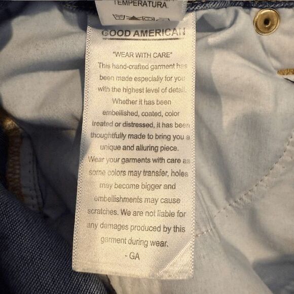 Good American Good Legs Skinny Jeans Raw Hem Size  6 / 28 - Picture 9 of 14